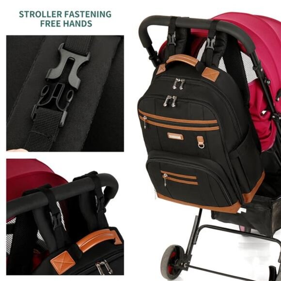 Diaper Bag, Diaper Bag Backpack for Baby Large Capacity, Insulated Pockets - Picture 2 of 8